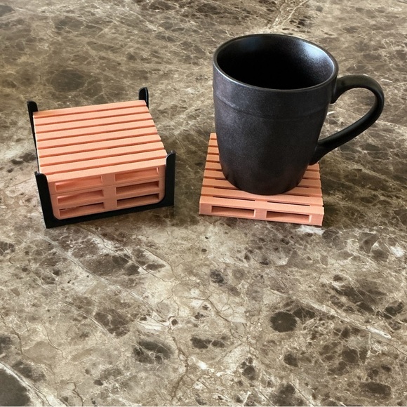Super cute 3 D printed pallet Coaster Set- 4 drink coasters - Picture 1 of 7